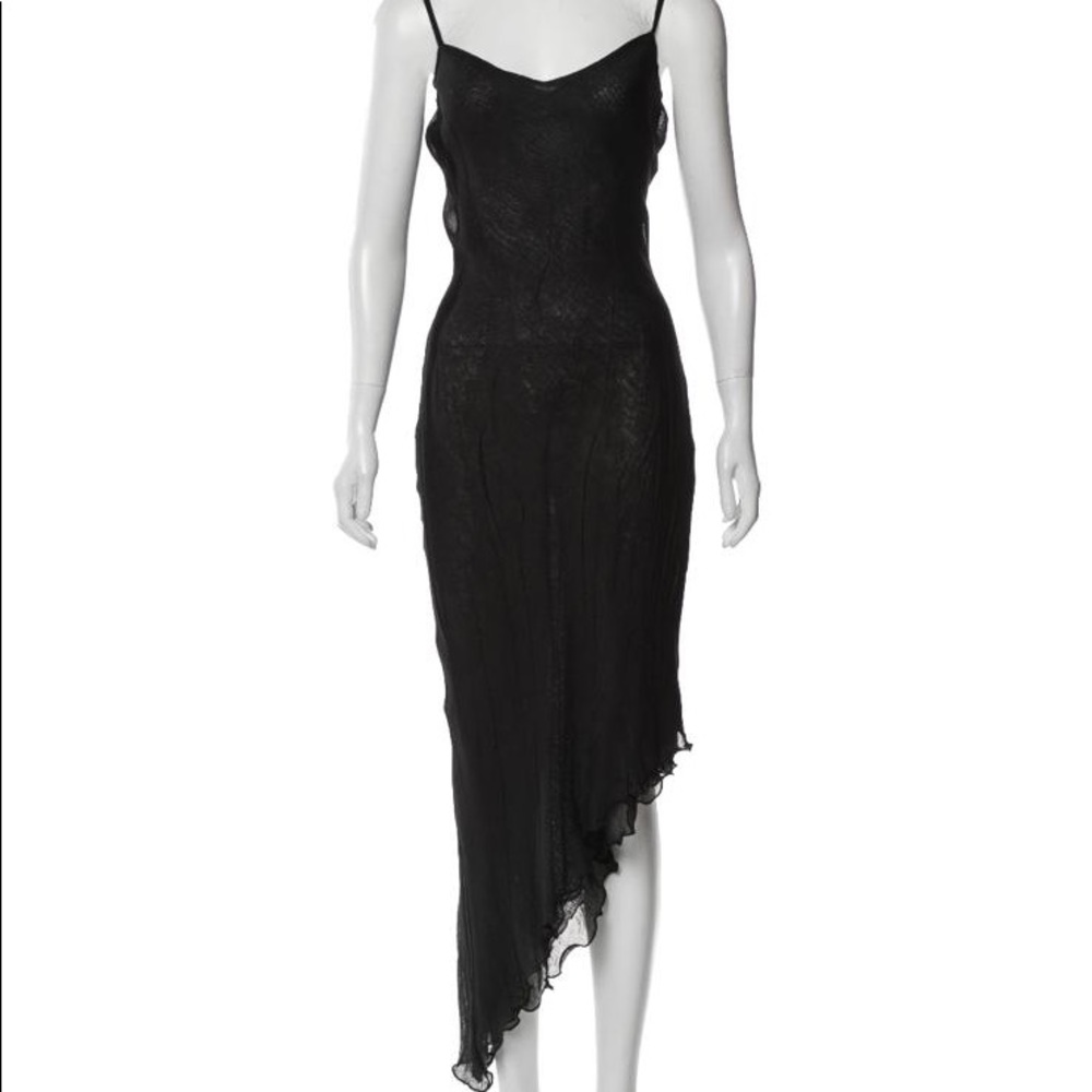 Just cavalli black dress asymmetrical hem